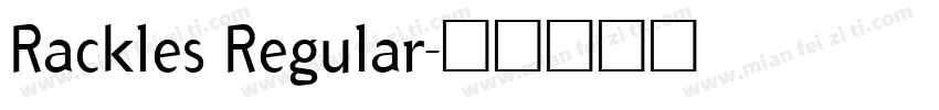 Rackles Regular字体转换